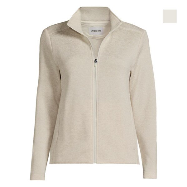 [22] Lands End Women's Sweater Fleece Zip Front Jacket
